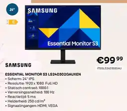 CompuDeals Samsung essential monitor s3 ls24d302gauxen aanbieding
