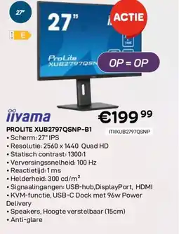 CompuDeals Iiyama prolite xub2797qsnp-b1 aanbieding