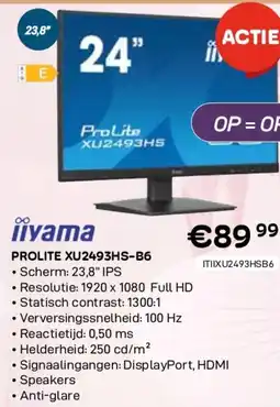 CompuDeals Iiyama prolite xu2493hs-b6 aanbieding