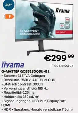CompuDeals Iiyama g-master gcb3280qsu-b2 aanbieding