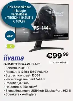 CompuDeals Iiyama g-master g2441hsu-b1 aanbieding