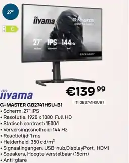 CompuDeals Iiyama g-master gb2741hsu-b1 aanbieding