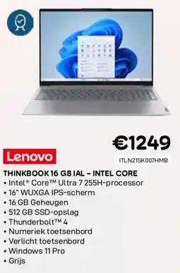 CompuDeals Lenovo thinkbook 16 g8 ial - intel core aanbieding