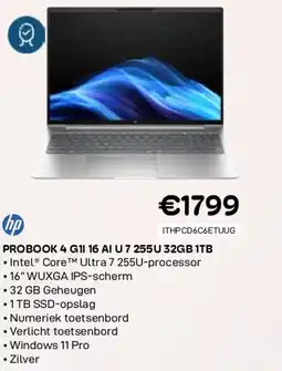 CompuDeals Hp probook 4 g11.16 ai u 7 255u 32gb 1tb aanbieding