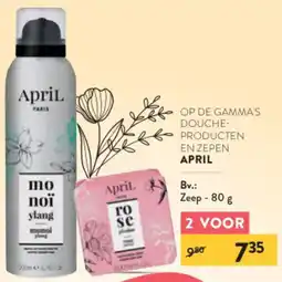 Di Op de gamma's douche producten en zepen April aanbieding