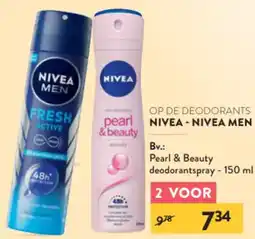 Di Op de deodorants pearl Nivea-Nivea Men aanbieding