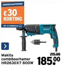 GAMMA Makita Combiboorhamer HR2630X7 800W aanbieding