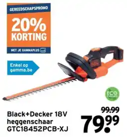 GAMMA Black+Decker 18V heggenschaar GTC18452PCB-XJ aanbieding