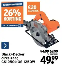 GAMMA Black+Decker cirkelzaag CS1250L-QS 1250W aanbieding