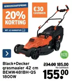 GAMMA Black+Decker grasmaaier 42 cm BEMW481BH-QS 1800 W aanbieding