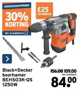 GAMMA Black+Decker boorhamer BEHSO3K-QS 1250 W aanbieding
