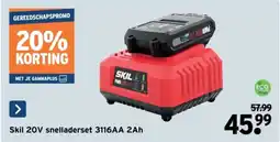 GAMMA Skil 20V snelladerset 3116AA 2Ah aanbieding