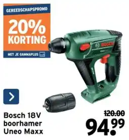 GAMMA Bosch 18V boorhamer Uneo Maxx aanbieding