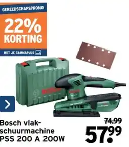 GAMMA Bosch vlakschuurmachine PSS 200 A 200W aanbieding