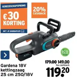 GAMMA Gardena 18V Kettingzaag 25 cm 250/18V aanbieding