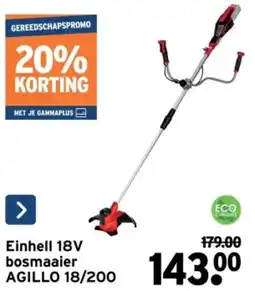 GAMMA Einhell 18V bosmaaier AGILLO 18/200 aanbieding