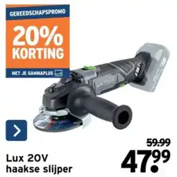 GAMMA Lux 20V haakse slijper aanbieding