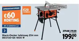 GAMMA Black+Decker tafelzaag 254 mm BES720-QS 1800 W aanbieding