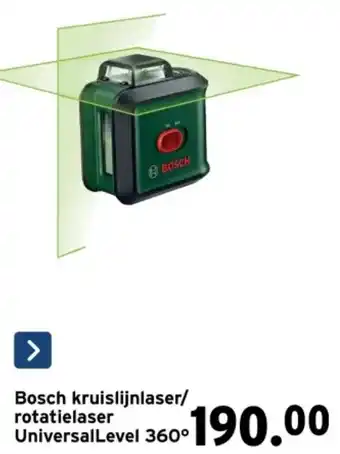 GAMMA Bosch kruislijnlaser/ rotatielaser UniversalLevel 360° aanbieding