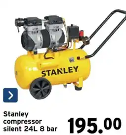 GAMMA Stanley compressor silent 24L 8 bar aanbieding
