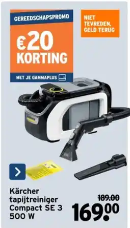 GAMMA Kärcher tapijtreiniger Compact SE 3 500 W aanbieding