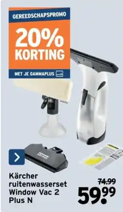 GAMMA Kärcher ruitenwasserset Window Vac 2 Plus N aanbieding