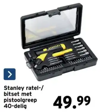 GAMMA Stanley ratel / bitset met pistoolgreep aanbieding