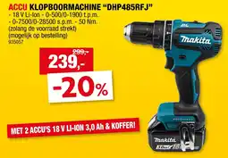 Hubo Makita Accu klopboormachine "DHP485RFJ" aanbieding