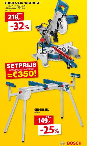 Bosch Verstekzaag + Onderstel