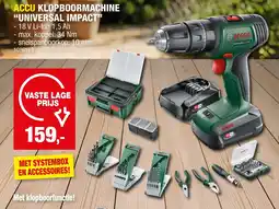 Hubo Bosch Accu Klopboormachine "Universal Impact" aanbieding