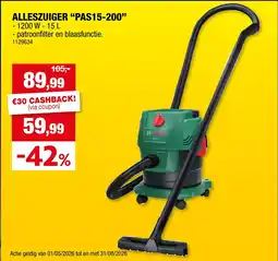 Hubo Bosch Alleszuiger "PAS15-200" aanbieding