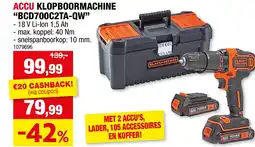 Hubo Accu klopboormachine "bcd700c2ta-qw" aanbieding