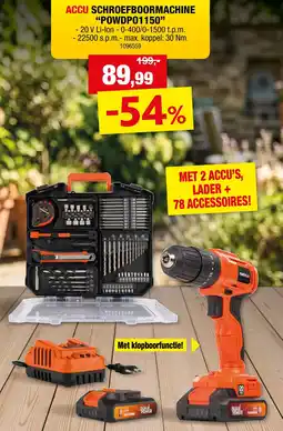 Hubo ACCU SCHROEFBOORMACHINE "POWDP01150" aanbieding