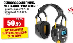 Hubo Gehoorbescherming met radio "powx8060" aanbieding