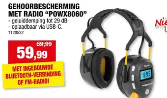 Gehoorbescherming met radio "powx8060"