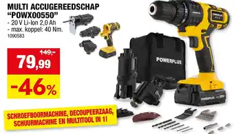 Hubo Multi accugereedschap "powx00550" aanbieding