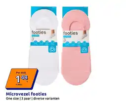 Action Microvezel footies aanbieding