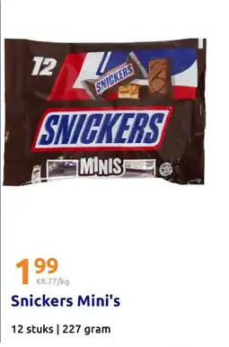 Action Snickers Mini's aanbieding