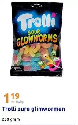 Action Trolli zure glimwormen aanbieding