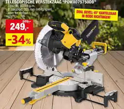 Hubo Telescopische verstekzaag "powx075750db" aanbieding