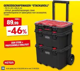 Hubo Gereedschapswagen "stack&roll” aanbieding