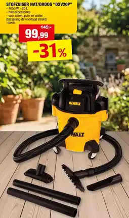Hubo Stofzuiger nat/droog "dxv20p" aanbieding