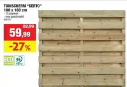 Hubo TUINSCHERM "CERTO" aanbieding