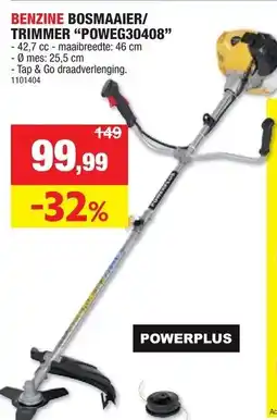 Hubo Benzine bosmaaier/ trimmer "poweg30408" aanbieding