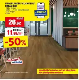 Hubo Vinylplanken "clickvinyl" dream oak aanbieding