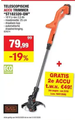Hubo Telescopische accu trimmer "st182320-qw" aanbieding