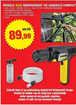 Hubo Mobiele accu drukreiniger "oc handheld compact" aanbieding