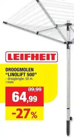 Hubo Droogmolen "linolift 500" - aanbieding
