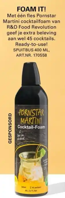 Pornstar Martini Cocktail Foam
