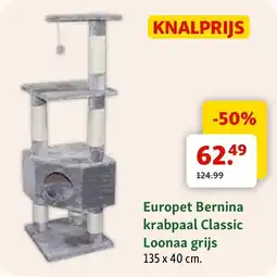 Maxi Zoo Europet Bernina krabpaal Classic Loonaa grijs aanbieding